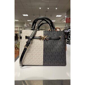 Michael Kors satchel reed large belted bag black multi purse